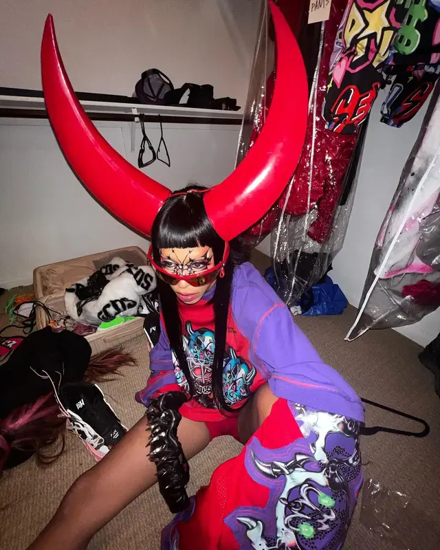 Rico Nasty outfit in Windowsen, United Nude, and Bizarre Fetish Couture, 2022