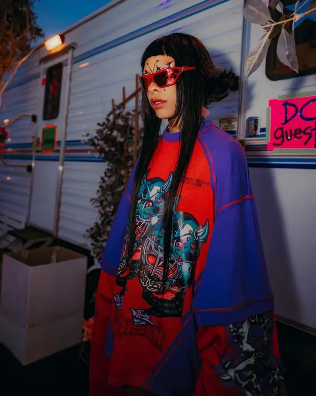 Rico Nasty outfit in Windowsen, United Nude, and Bizarre Fetish Couture, 2022