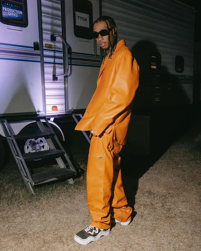 Tyga outfit in Jacquemus and Wavy Baby, 2022