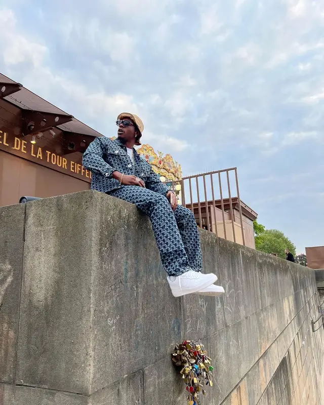 Joey Badass outfit in Lanvin, Nike, and Kuboraum, 2022