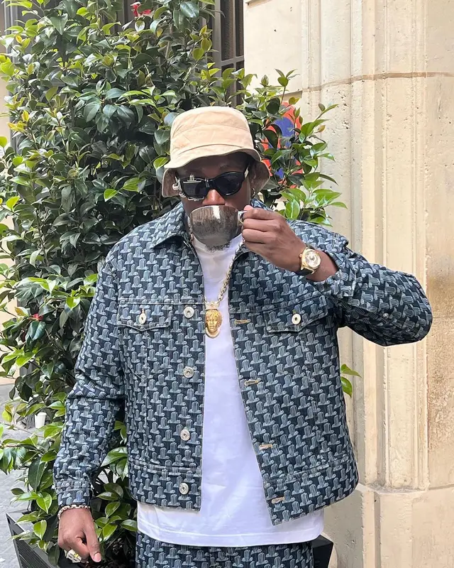Joey Badass outfit in Lanvin, Nike, and Kuboraum, 2022