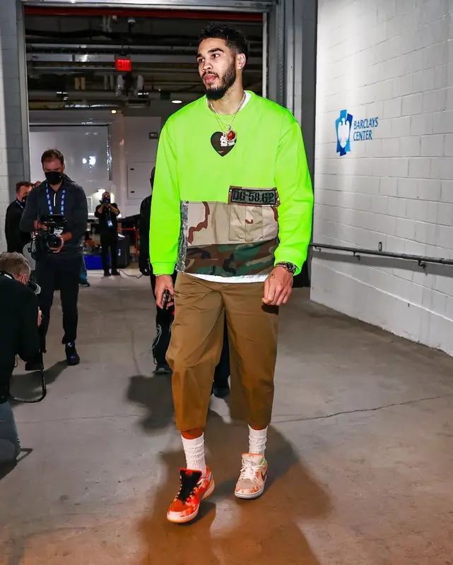 Jayson Tatum outfit in Dolce & Gabbana and Nike, 2022