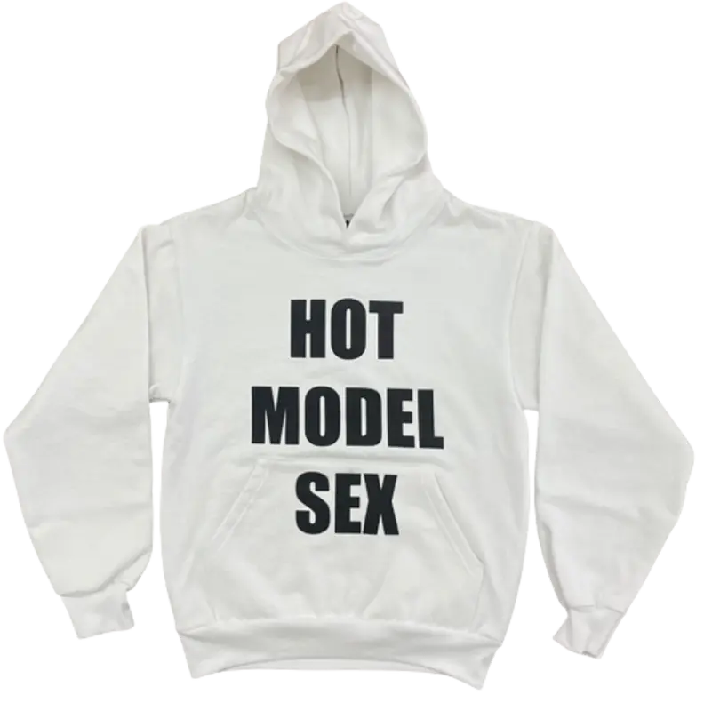 Hot Model Sex White Logo Hoodie WHAT S ON THE STAR 