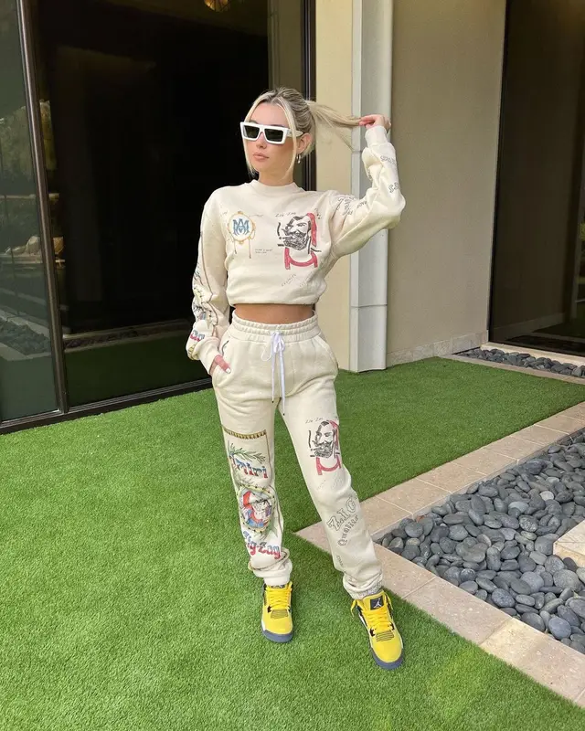 Sarah Snyder outfit in Amiri, Jordan, and Celine, 2022