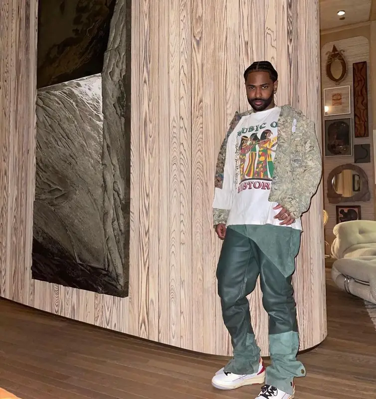 Big Sean outfit in Jordan and Off-White, 2022