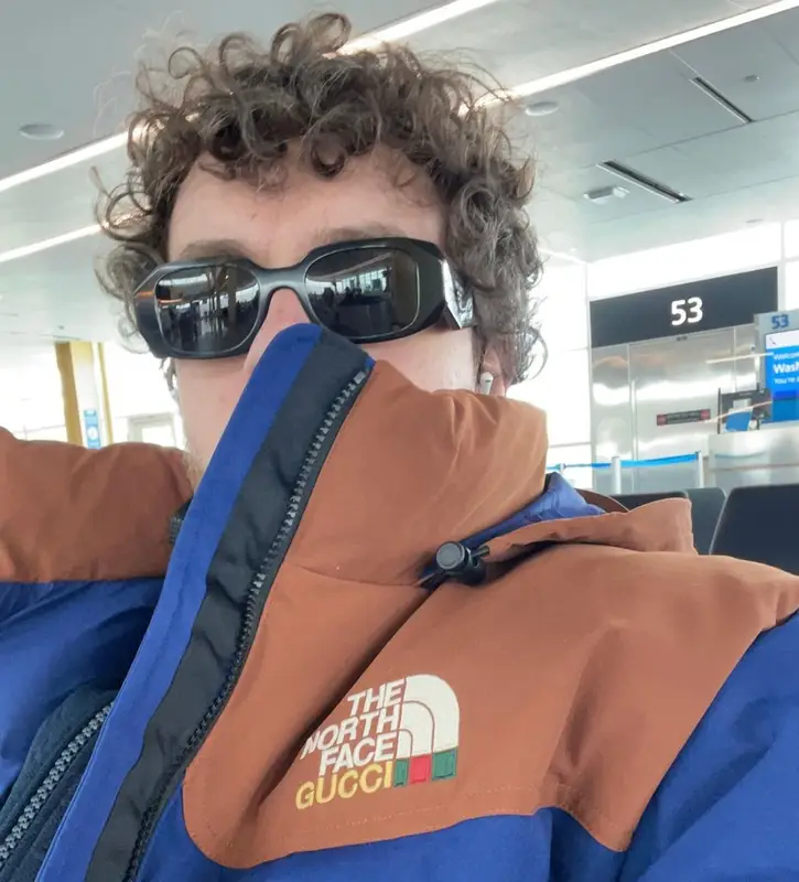 Jack Harlow outfit in Gucci, Prada, and The North Face, 2022