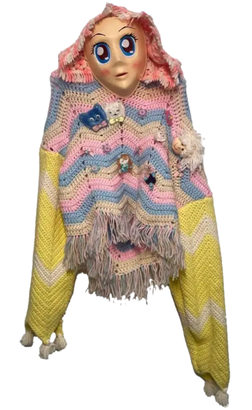 Left Hand LA Pink Blue Knitted Sweater $400