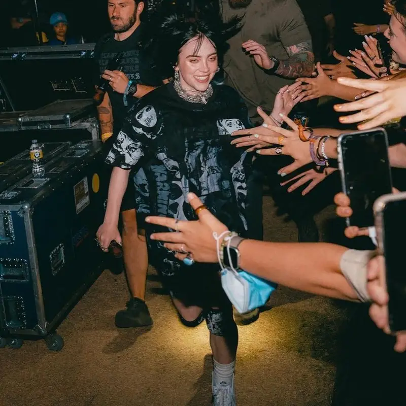 Billie Eilish outfit in The Incorporated, Nike, and Billie Eilish Merch, 2022