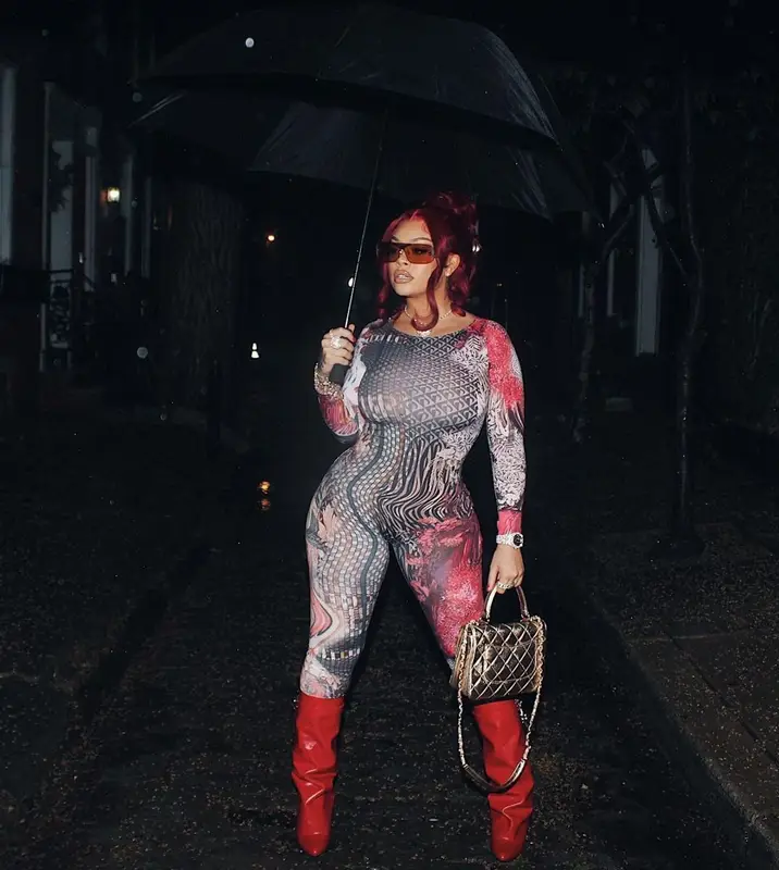Latto outfit in Givenchy, Chanel, and Marine Serre, 2022