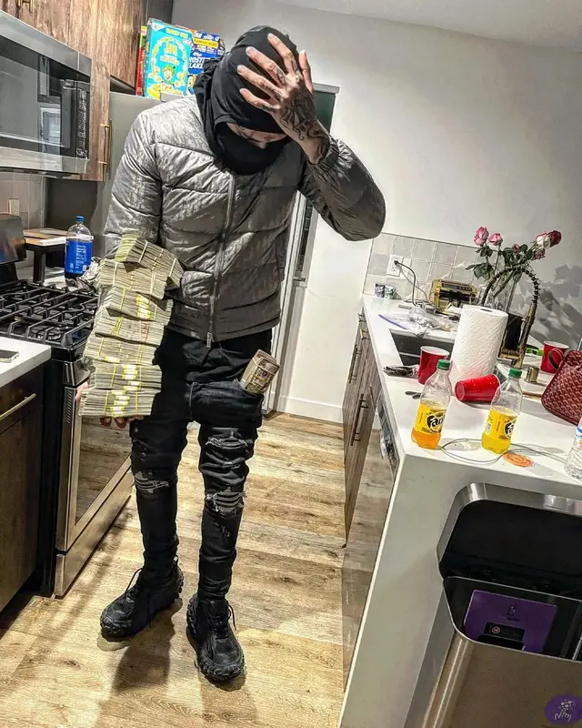 Sosmula outfit in Dior, Amiri, and Balenciaga, 2022