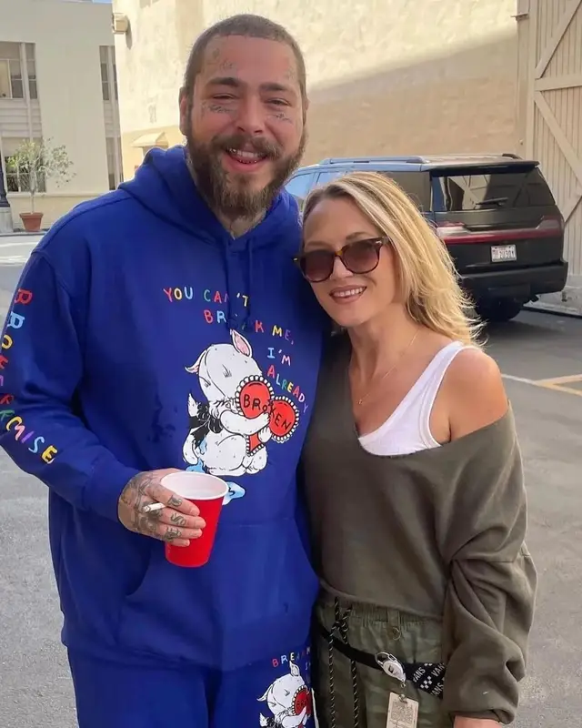 Post Malone outfit in Broken Promises and Balenciaga, 2022