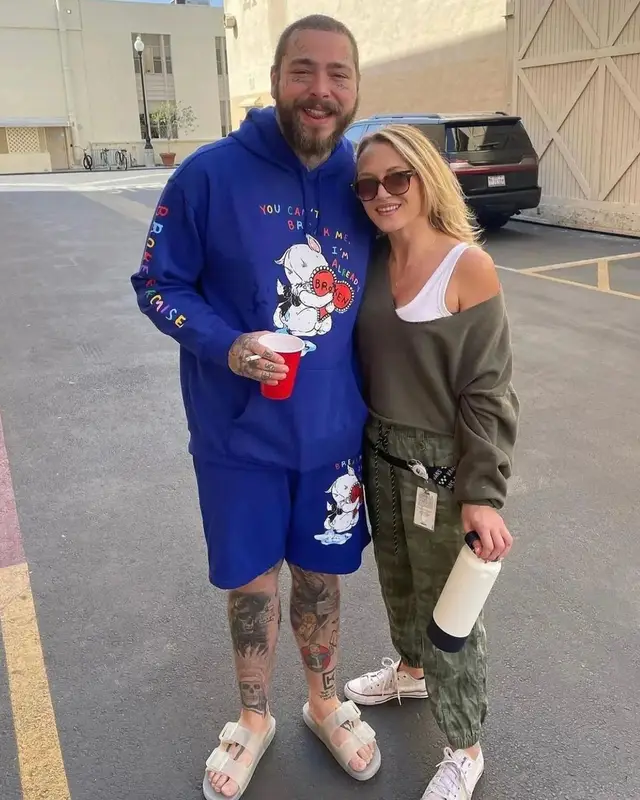 Post Malone outfit in Broken Promises and Balenciaga, 2022