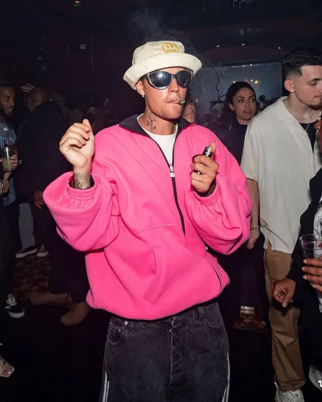 Justin Bieber outfit in Balenciaga and Drew House, 2022