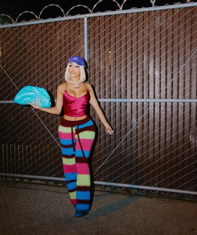 Saweetie outfit in The Elder Statesman, Balenciaga, and Marni, 2022