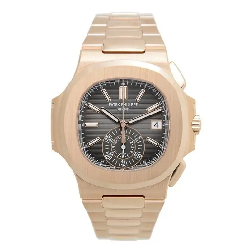 Patek Philippe Nautilus Black Dial 18kt Rose Gold Chronograph Automatic Watch $221000