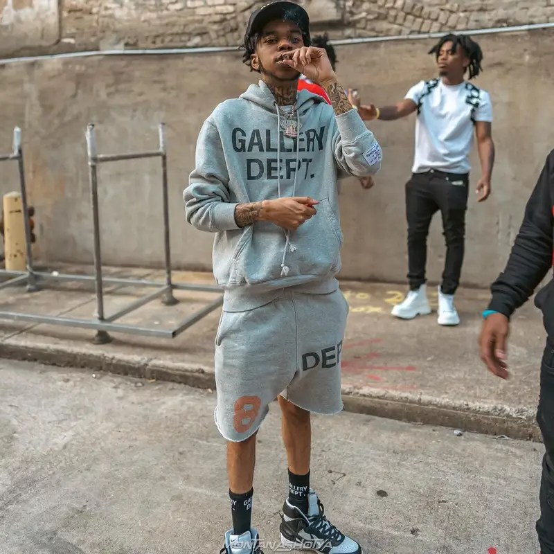 Lil Poppa outfit in Nike, Gallery Dept., and Ambush, 2022