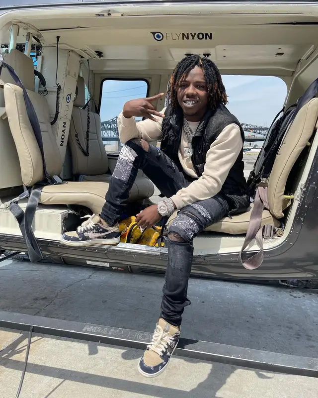 Jackboy outfit in Fendi, Amiri, and Nike, 2022