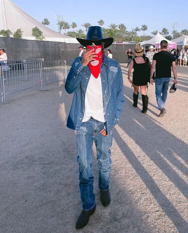 Tyga outfit in Vivienne Westwood and Cuadra, 2022