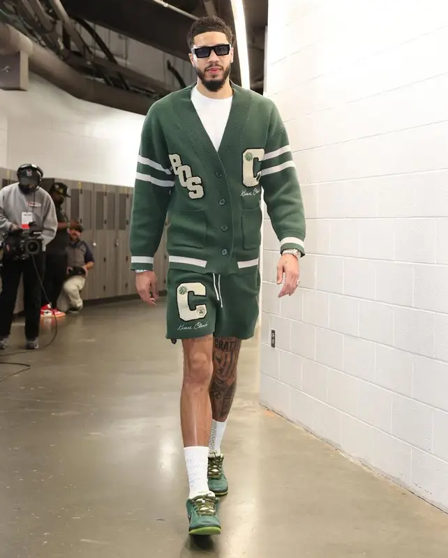 Jayson Tatum outfit in Keiser Clark, Tommy Hilfiger, and Romeo Hunte, 2022