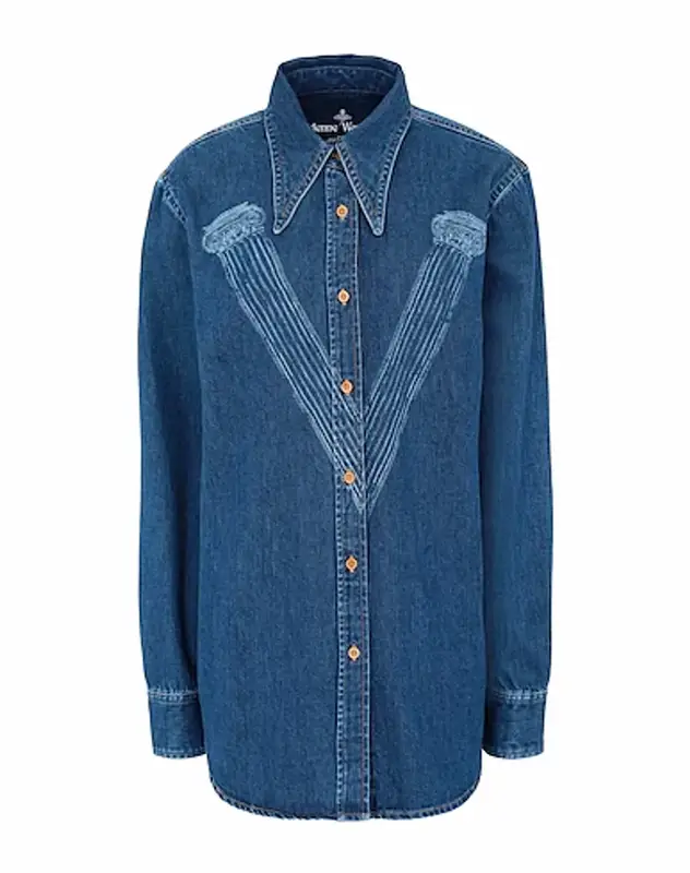 Vivienne Westwood Denim Shirts In Blue $280