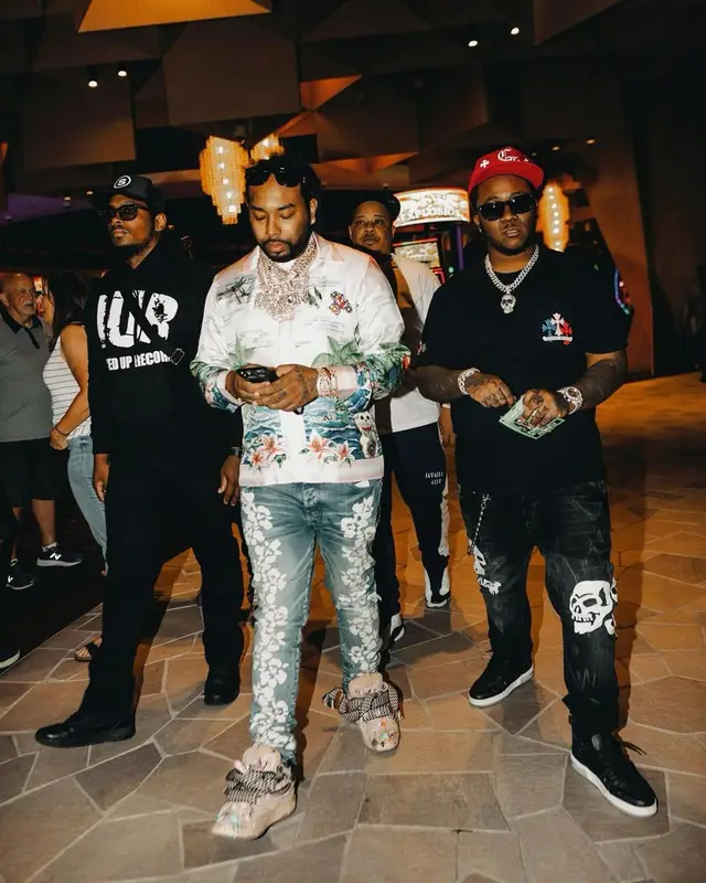 Icewear Vezzo outfit in Casablanca, Amiri, and Lanvin, 2022