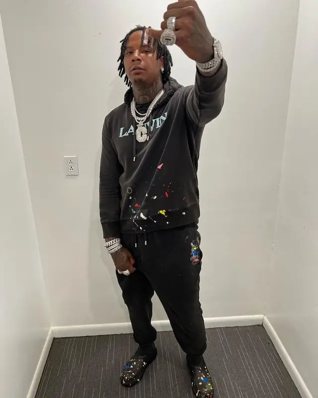 Moneybagg Yo outfit in Lanvin and Gallery Dept., 2022