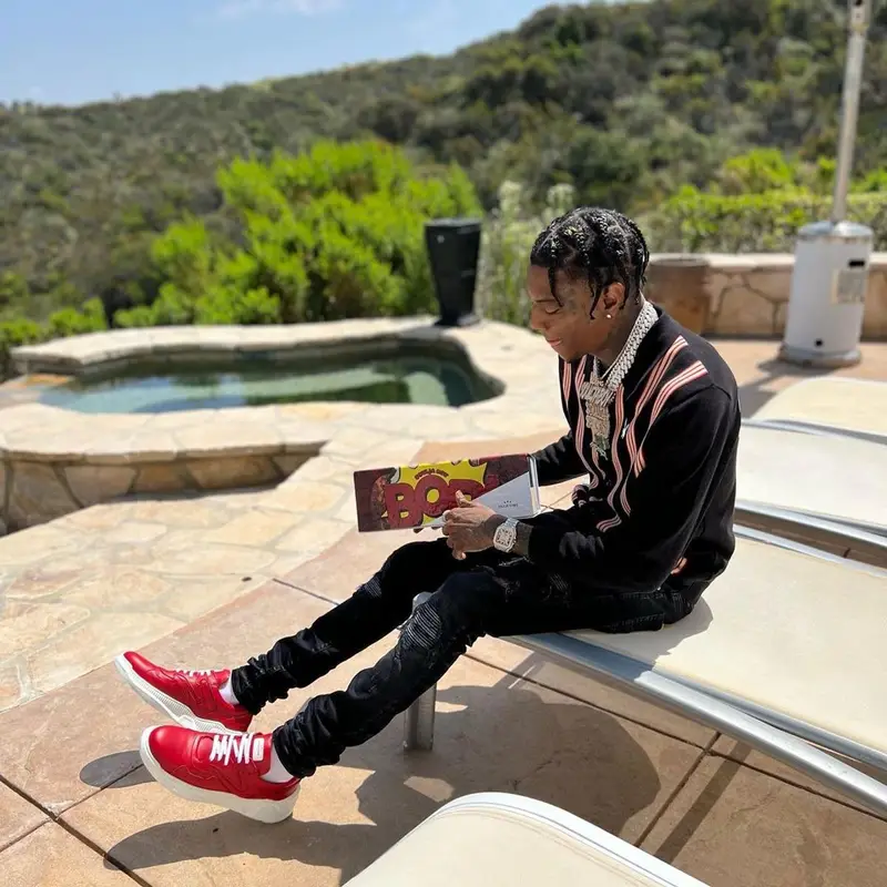 Soulja Boy outfit in Pleasures, Amiri, and Playboy, 2022