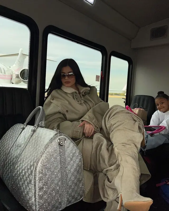 Kylie Jenner outfit in Y/Project and Louis Vuitton, 2022