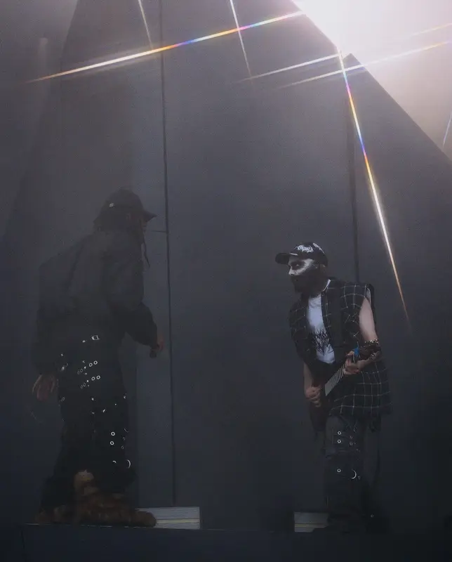 Playboi Carti outfit in Jean Paul Gaultier, Balenciaga, and Calvin Klein, 2022