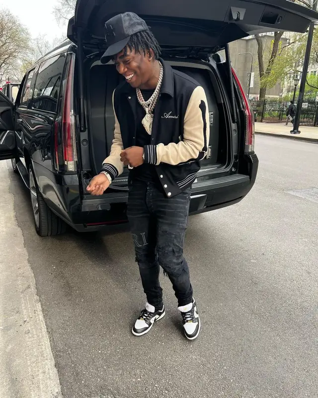 Fredo Bang outfit in Supreme, Amiri, and Nike, 2022