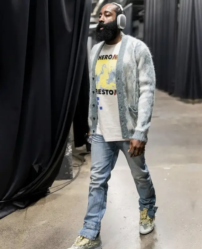 James Harden outfit in Heron Preston, Dior, and Hudson, 2022