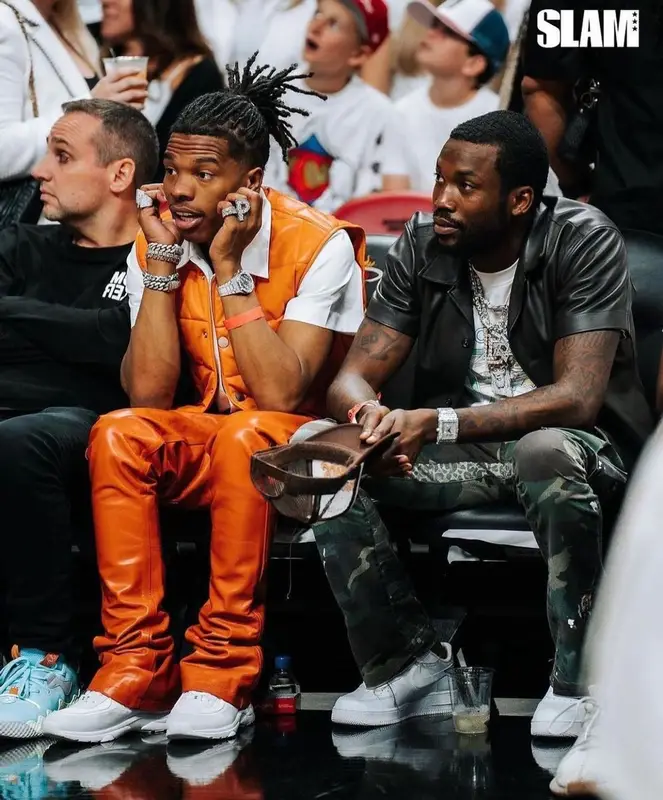 Meek Mill outfit in Casablanca, Gallery Dept., and Nike, 2022