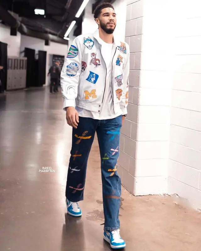 Jayson Tatum outfit in World Series Company, Calvin Klein, and Nike, 2022