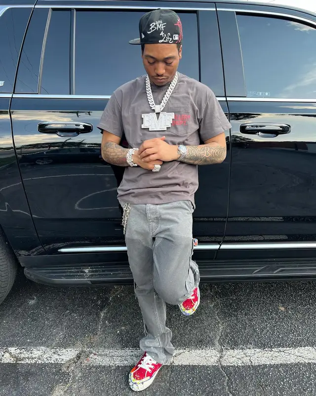 Lil Meech outfit in Gallery Dept. and Lanvin, 2022