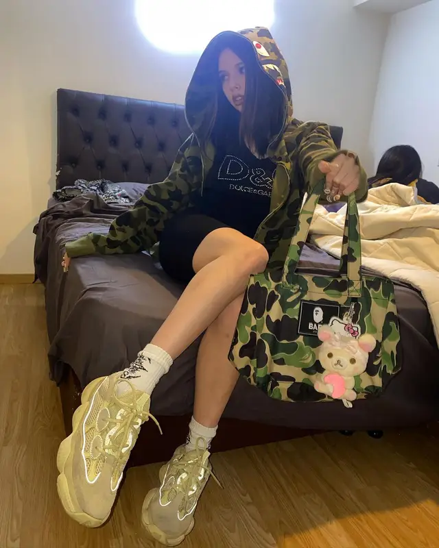 Saramalacara outfit in Bape, Adidas, and Yeezy, 2021