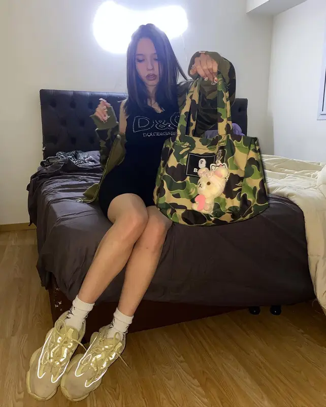Saramalacara outfit in Bape, Adidas, and Yeezy, 2021
