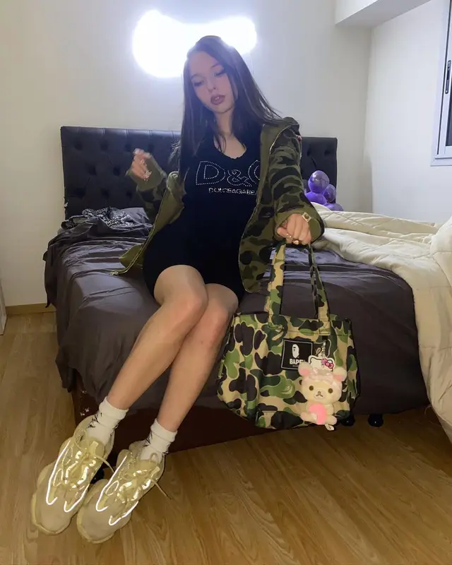 Saramalacara outfit in Bape, Adidas, and Yeezy, 2021