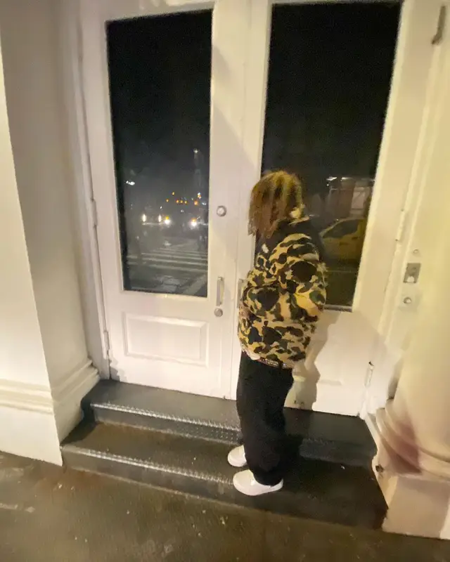 Maajins outfit in Bape, Levi’s, and B.B. Simon, 2022