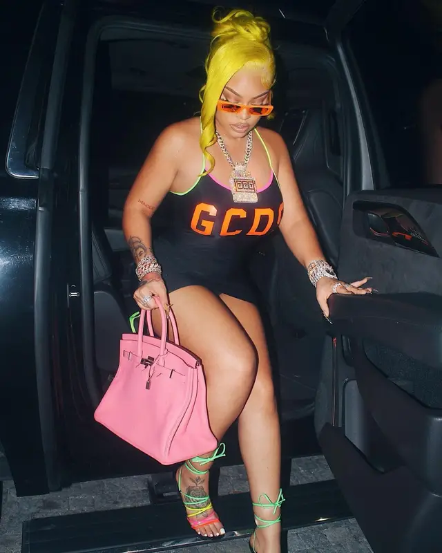 Latto outfit in Hermes, Gucci, and GCDS, 2022