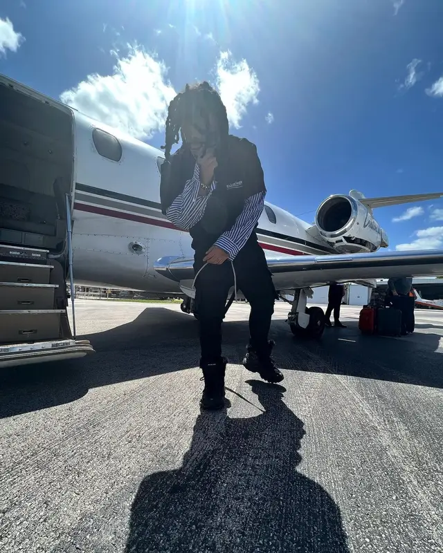 Trippie Redd outfit in Balenciaga, Rick Owens, and Chrome Hearts, 2022