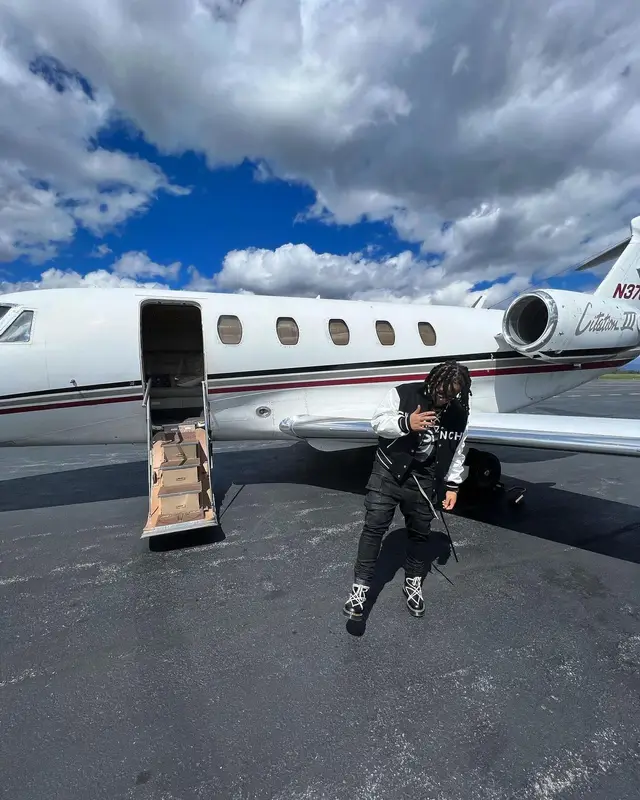 Trippie Redd outfit in Givenchy, Rick Owens, and Chrome Hearts, 2022
