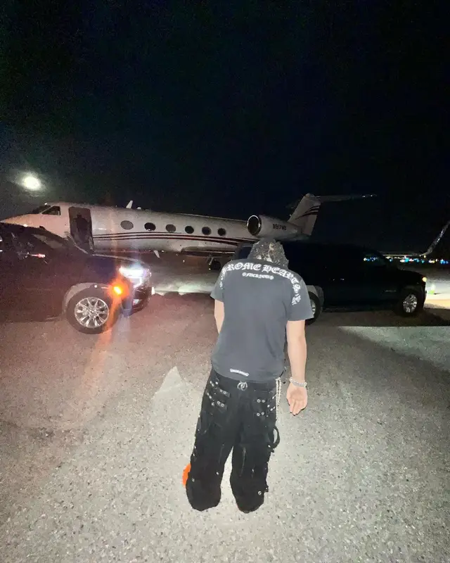 Trippie Redd outfit in Matty Boy, Balenciaga, and Chrome Hearts, 2022
