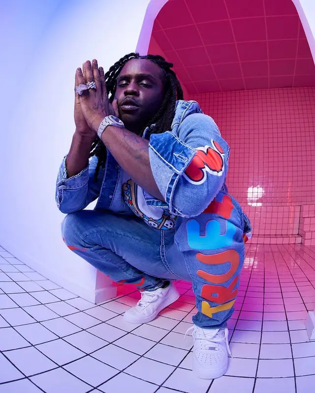Chief Keef outfit in True Religion, Nike, and Chief Keef Merch, 2022