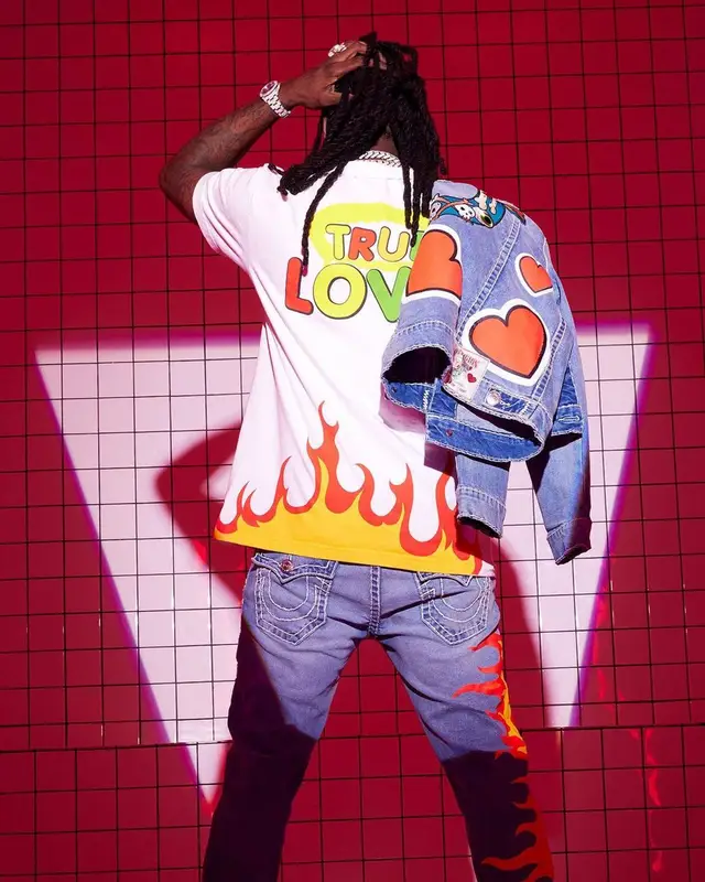 Chief Keef outfit in True Religion, Nike, and Chief Keef Merch, 2022