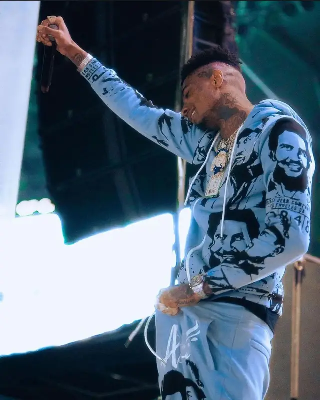 Blueface outfit in Asaali, 2022