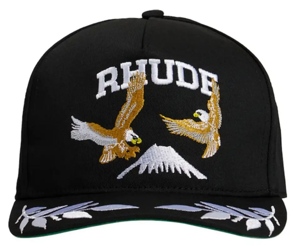Rhude Eagle Souvenir Cotton Blend Logo Cap $170