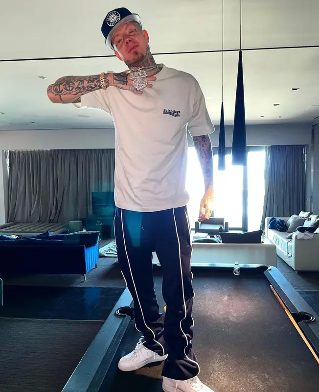 Millyz outfit in Balenciaga, Amiri, and New Era, 2022