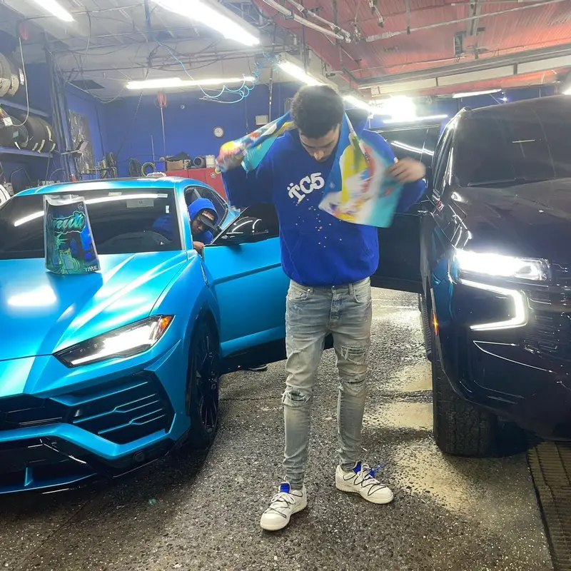 Jay Critch outfit in Spider Worldwide, Amiri, and Nike, 2022