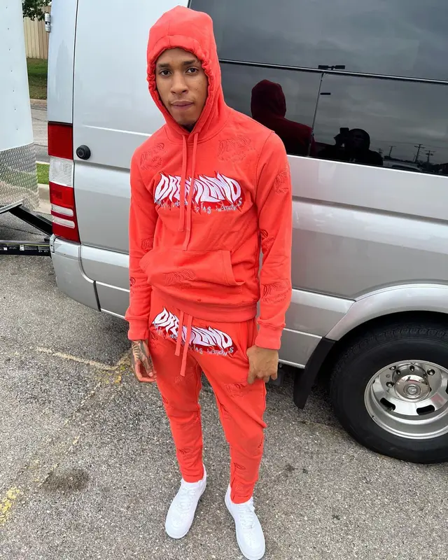 NLE Choppa outfit in Dreamland and Nike, 2022