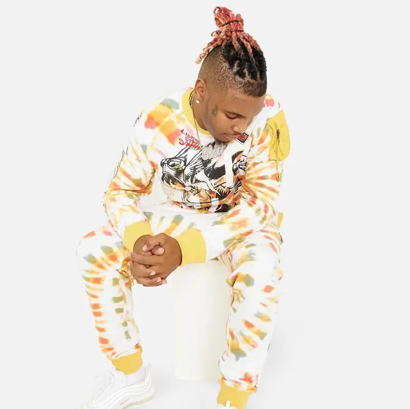 Lil Keed outfit in Dreamland and Nike, 2021